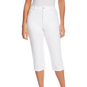 Gloria Vanderbilt Womens Amanda White Capri Pants Classic Rise Size 14 NEW
